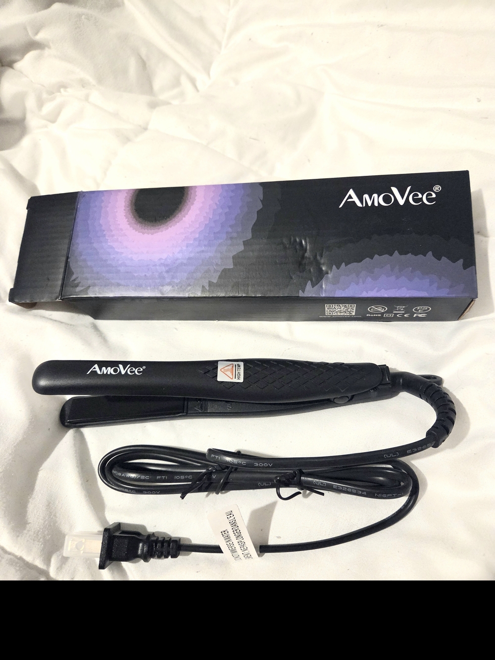 Brand New In Box Black Hair Straightener Flat Iron - Sleek Black Finish